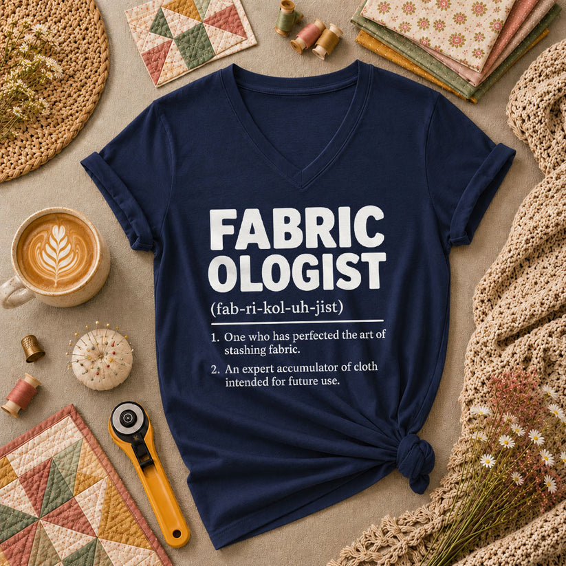 Fabricologist Definition Women's V-Neck - Navy