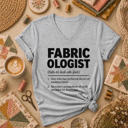 Fabricologist Definition Women's V-Neck - Sport Grey