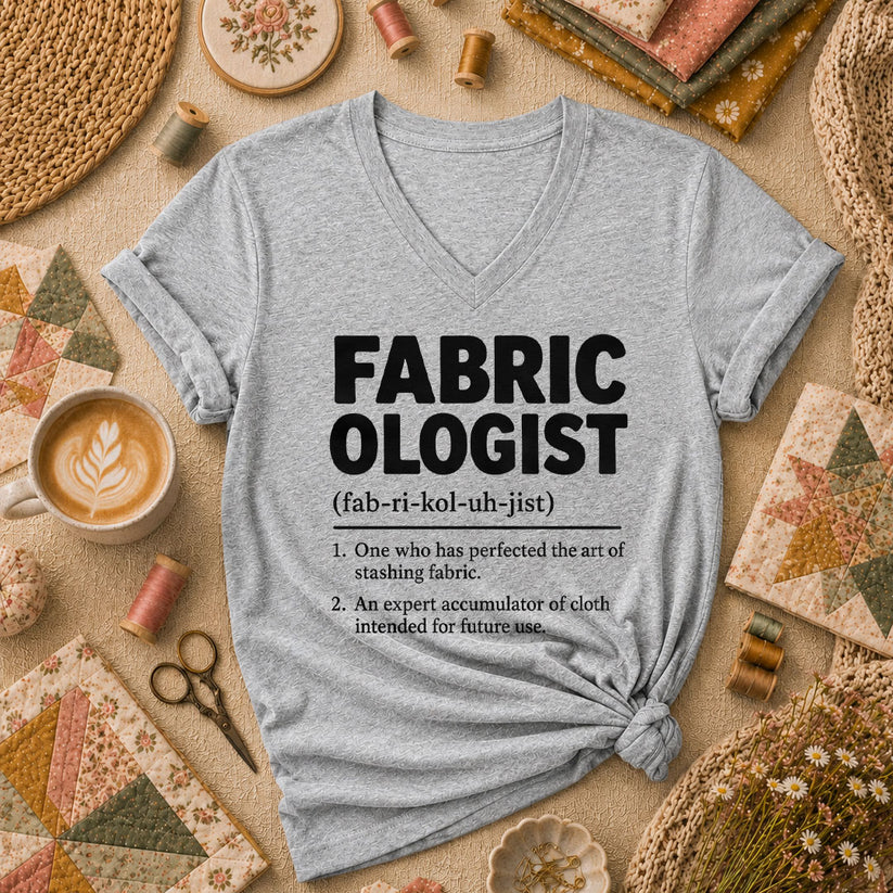 Fabricologist Definition Women's V-Neck - Sport Grey