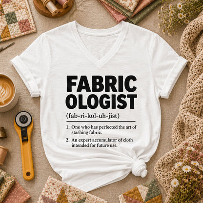 Fabricologist Definition Women's V-Neck - White