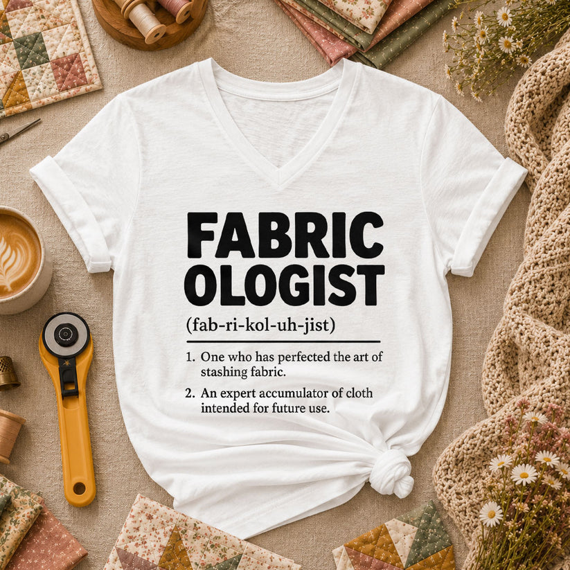 Fabricologist Definition Women's V-Neck - White
