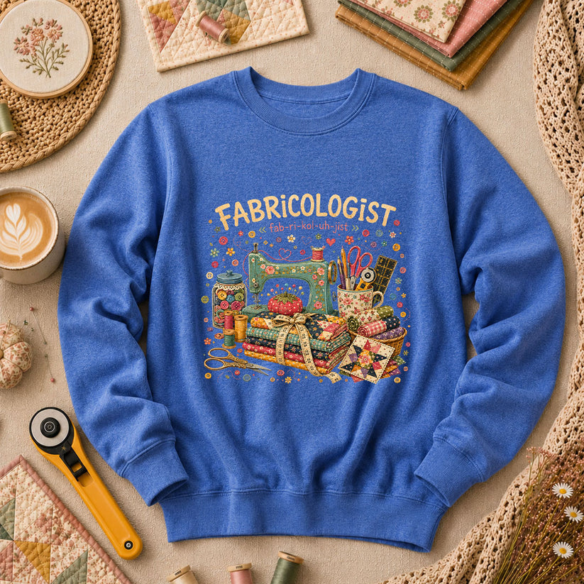 Fabricologist Sewing Definition Long Sleeve - Heather True Royal