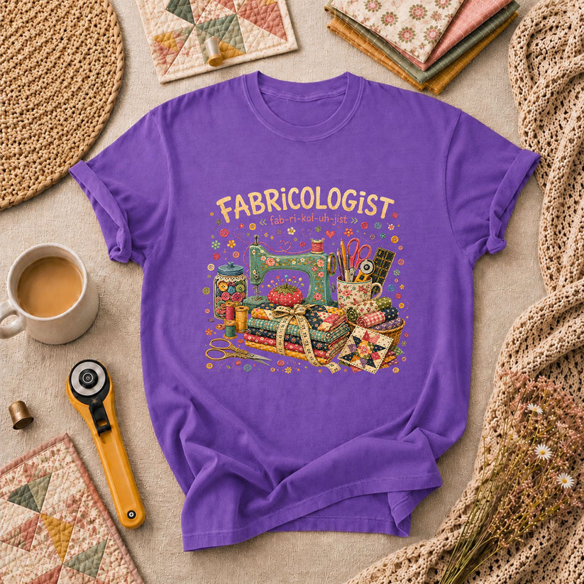 Fabricologist Sewing Definition T-Shirt - Heather Team Purple