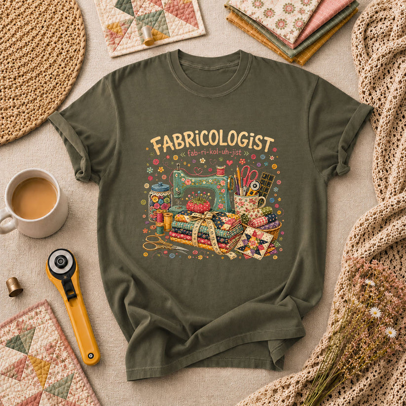 Fabricologist Sewing Definition T-Shirt - Military Green