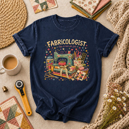 Fabricologist Sewing Definition T-Shirt - Navy
