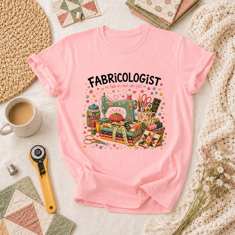 Fabricologist Sewing Definition T-Shirt - Pink