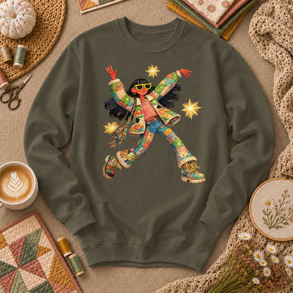 Fantasy Girl Patchwork Long Sleeve - Military Green