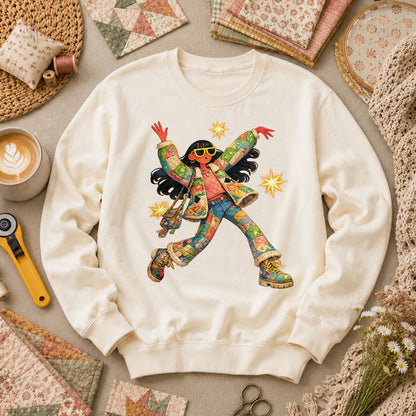 Fantasy Girl Patchwork Long Sleeve - Natural