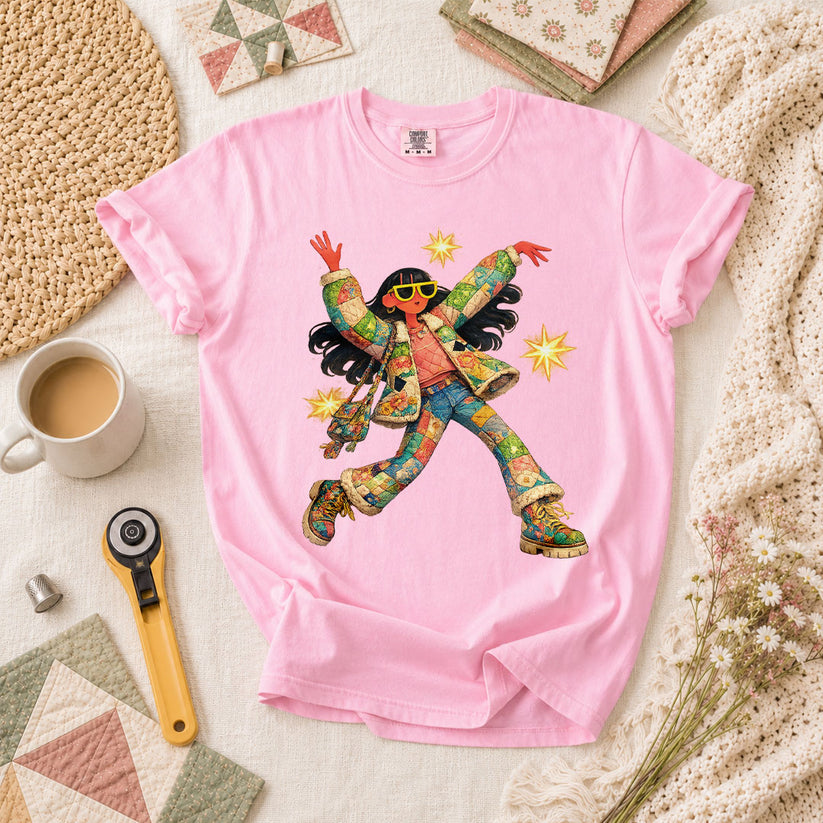 Fantasy Girl Patchwork T-Shirt - Blossom