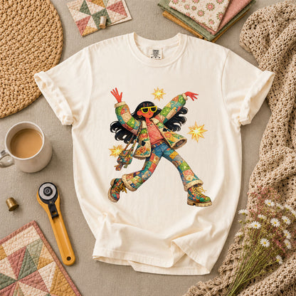 Fantasy Girl Patchwork T-Shirt - Ivory