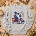 Fantasy Quilter Wizard Patriotic Long Sleeve