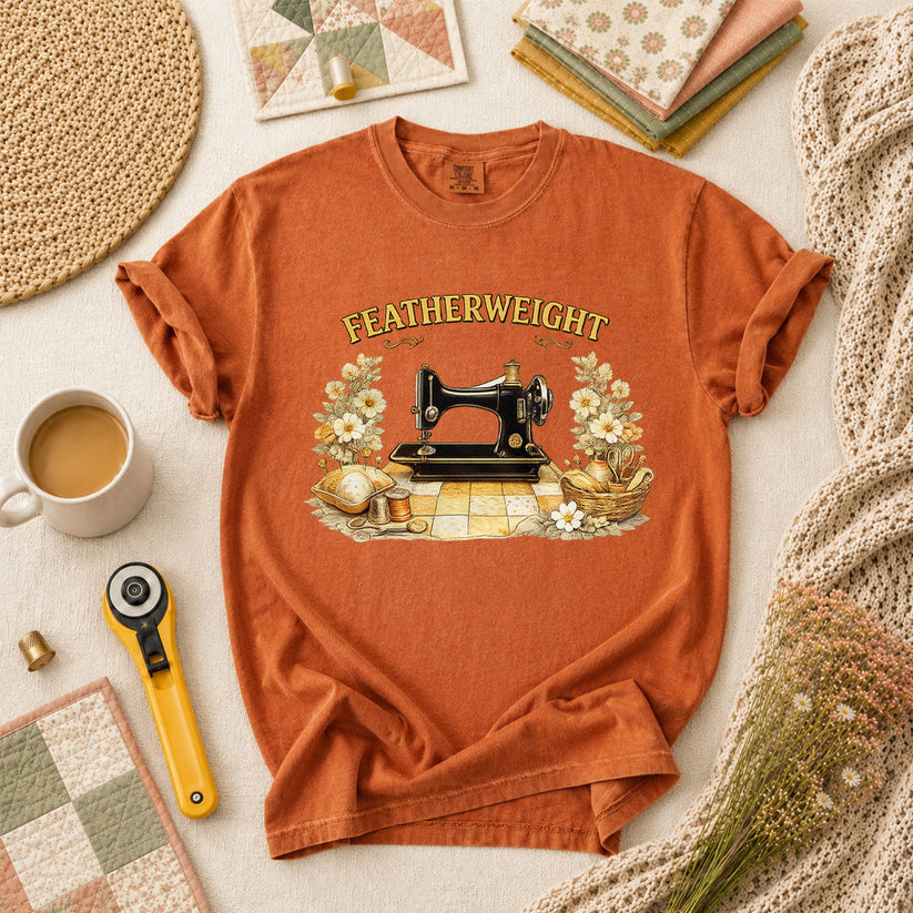 Featherweight Vintage Sewing Machine T-Shirt - Yam