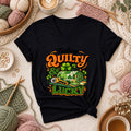 Feeling Quilty And Lucky Shamrock Women's V-Neck