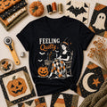 Feeling Quilty Witch Vintage Women's V-Neck