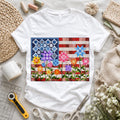 American Flag Quilt T-shirt