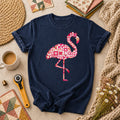 Flamingo Quilt Blocks Patchwork Pink T-Shirt