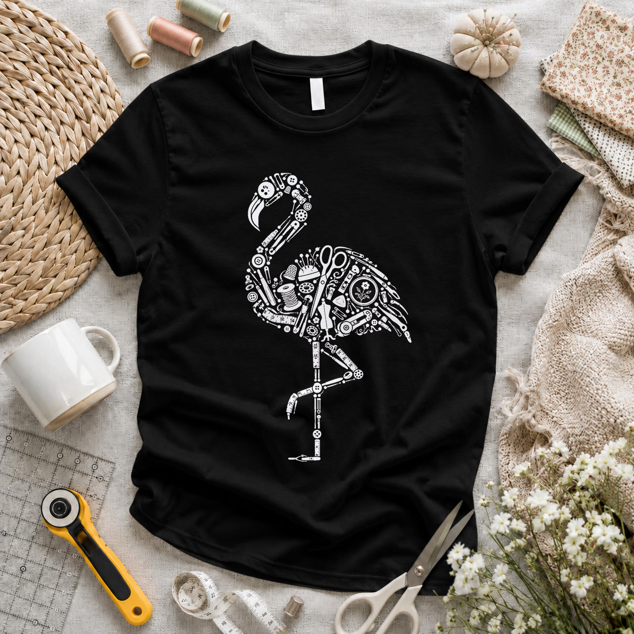 Flamingo Sewing Tools T-shirt
