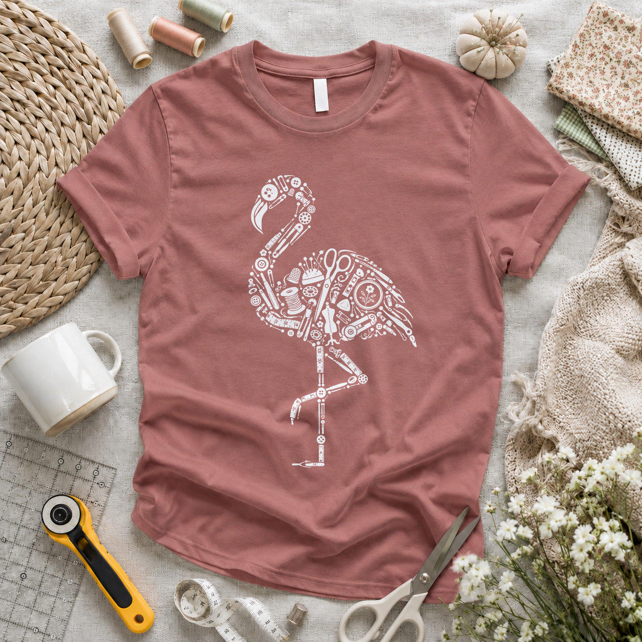 Flamingo Sewing Tools T-shirt
