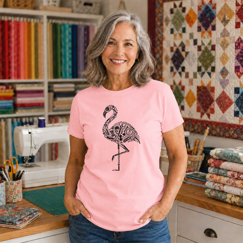 Flamingo Sewing Tools T-shirt