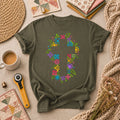 Floral Quilt Block Cross Faith T-Shirt