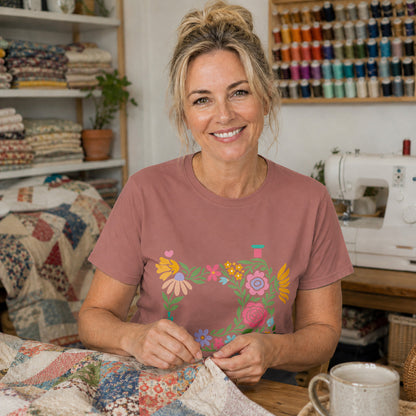 Floral Sewing Machine T-shirt