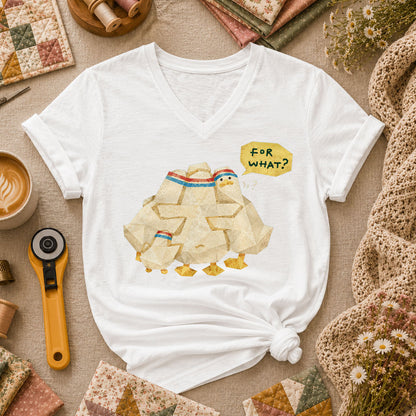 For What Women's V-Neck - White