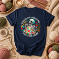 Fueled By Quilting And True Crime Skeleton T-Shirt