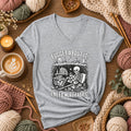 Fugget About It I Need More Fabric Skeleton Women's V-Neck