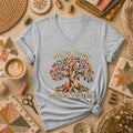 Generation Stitched Together Family Tree Women's V-Neck