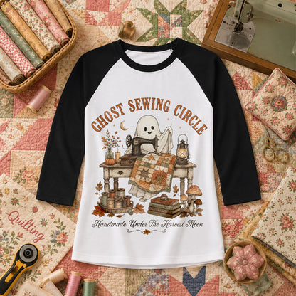 Ghost Sewing Circle Handmade Under The Harvest Moon Raglan Sleeve - Black