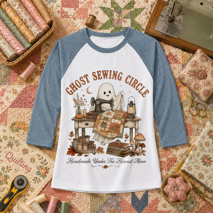 Ghost Sewing Circle Handmade Under The Harvest Moon Raglan Sleeve - Denim