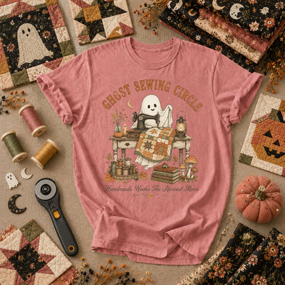 Ghost Sewing Circle Handmade Under The Harvest Moon T-Shirt - Heather Mauve