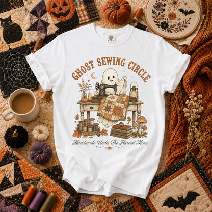Ghost Sewing Circle Handmade Under The Harvest Moon T-Shirt - White