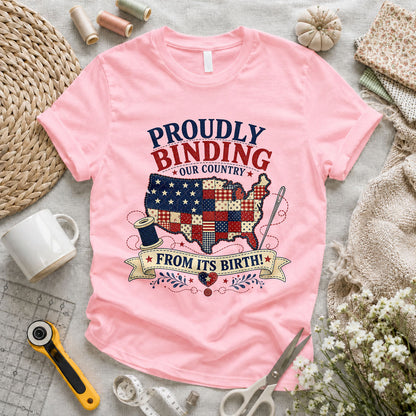 God Bless the USA Patchwork Letters - Pink flatlay