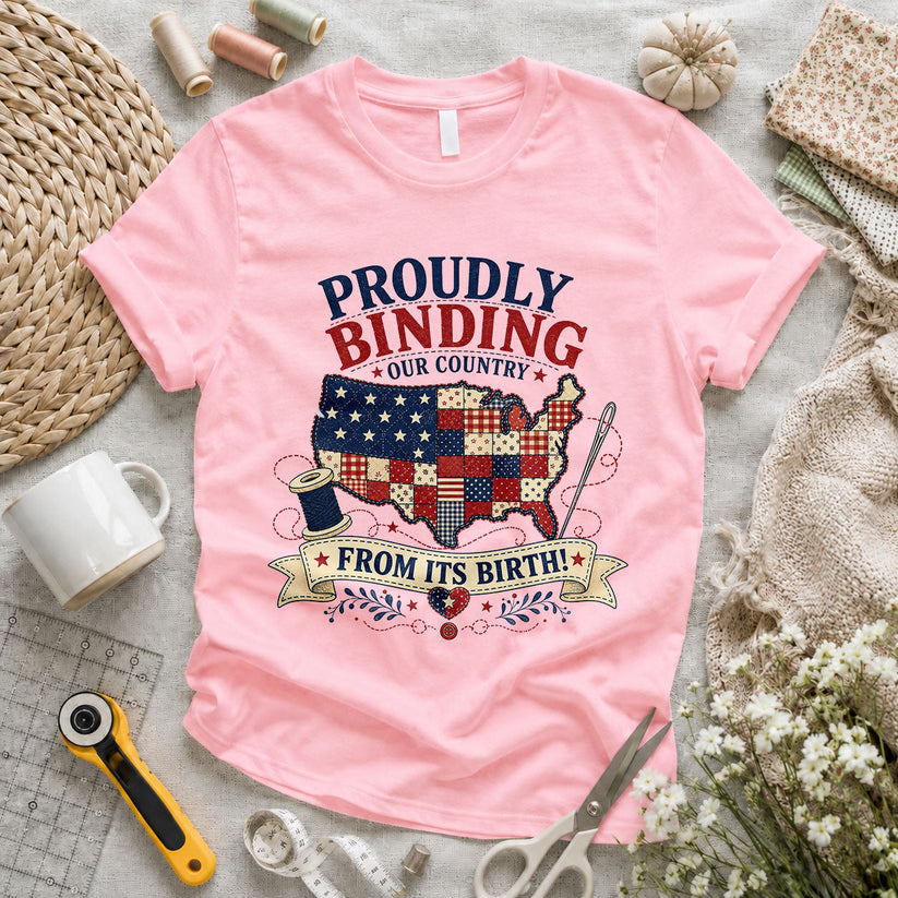 God Bless the USA Patchwork Letters - Pink flatlay