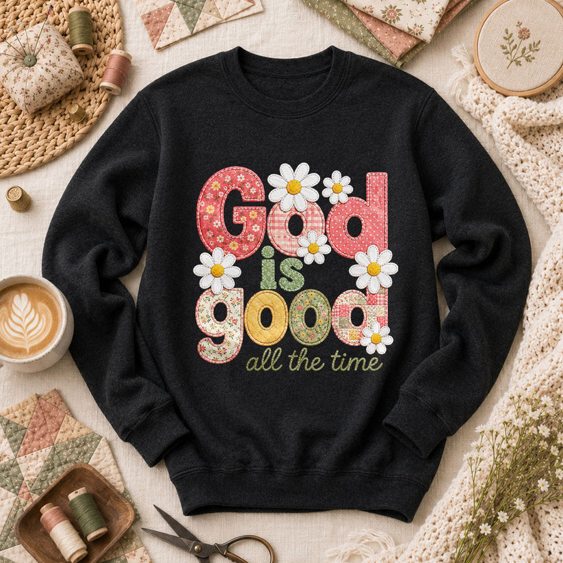 God Is Good All The Time Long Sleeve - Black