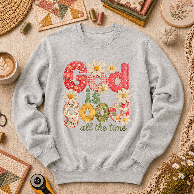 God Is Good All The Time Long Sleeve - Sport Grey
