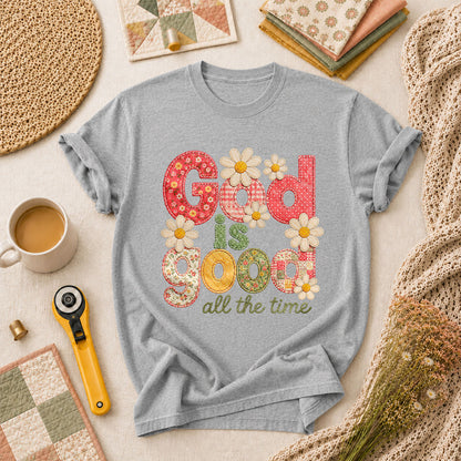 God Is Good All The Time T-Shirt - Athletic Heather