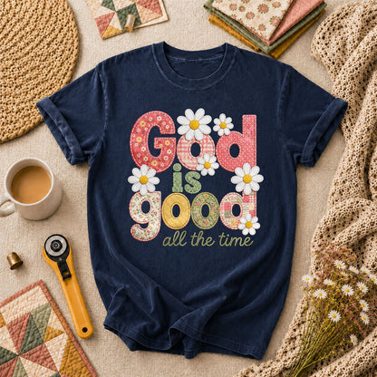 God Is Good All The Time T-Shirt - Navy