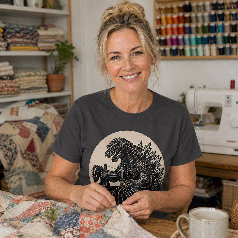 Godzilla Sewing Vintage T-shirt