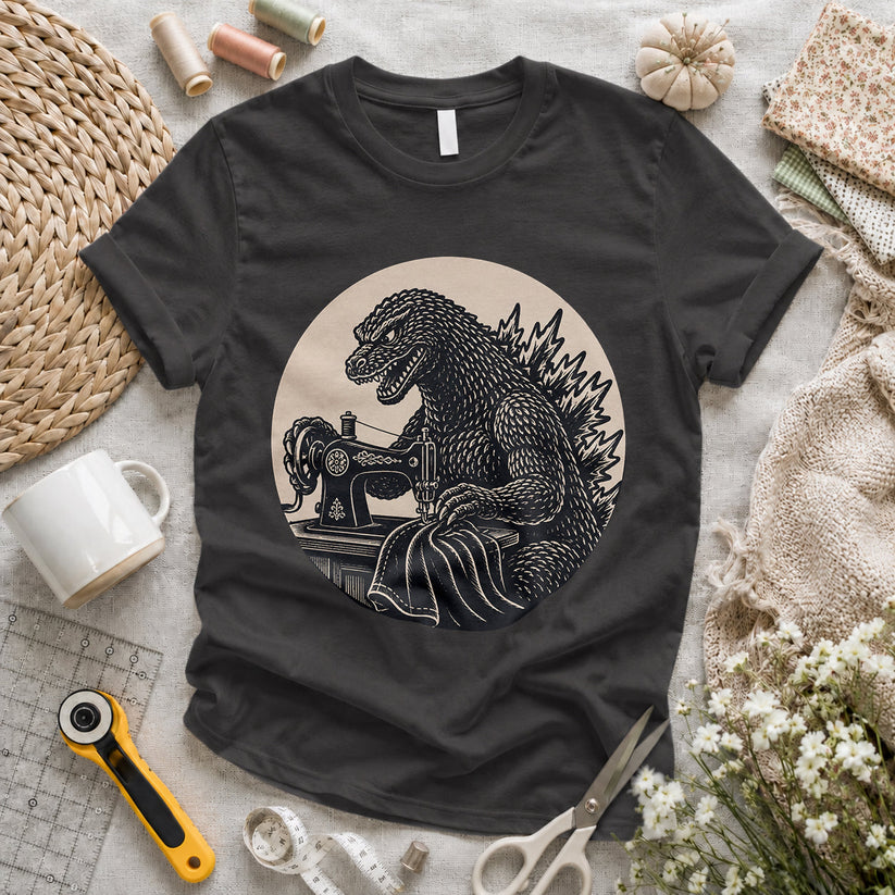 Godzilla Sewing Vintage T-shirt