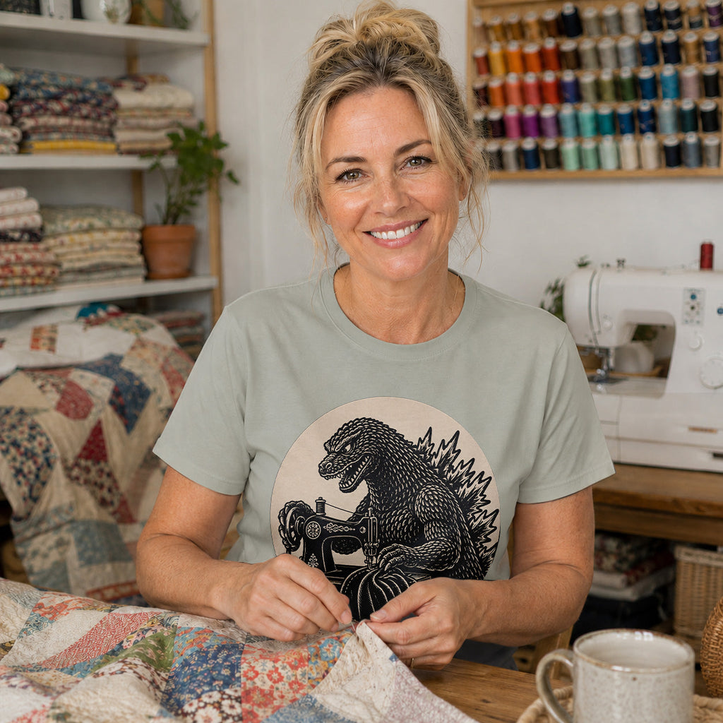 Godzilla Sewing Vintage T-shirt