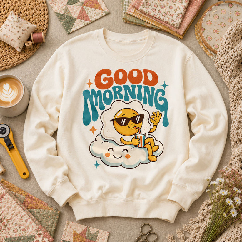 Good Morning Egg Cloud Long Sleeve - Natural