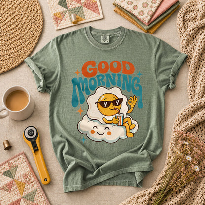 Good Morning Egg Cloud T-Shirt - Forest Green