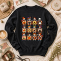 Halloween Skeleton Quilt Block Grid Long Sleeve