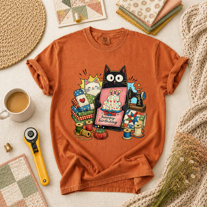 Happy Birthday Cat T-Shirt - Yam