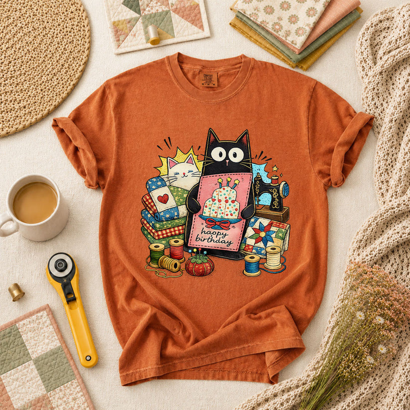 Happy Birthday Cat T-Shirt - Yam