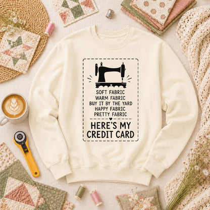 Heres My Credit Card Fabric Long Sleeve - Natural