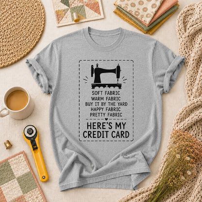 Heres My Credit Card Fabric T-Shirt - Athletic Heather