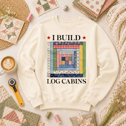 I Build Log Cabins Long Sleeve - Natural